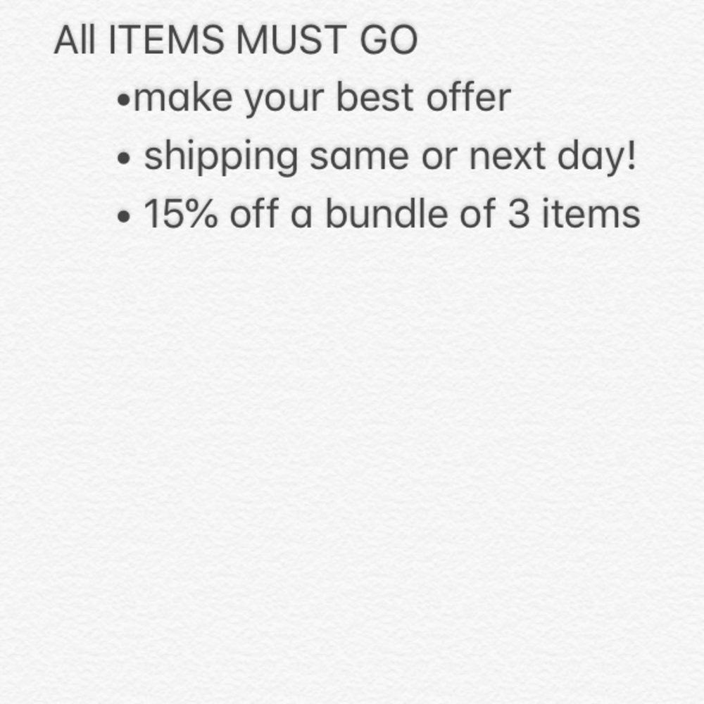 ALL ITEMS MUST GO!! ❤️